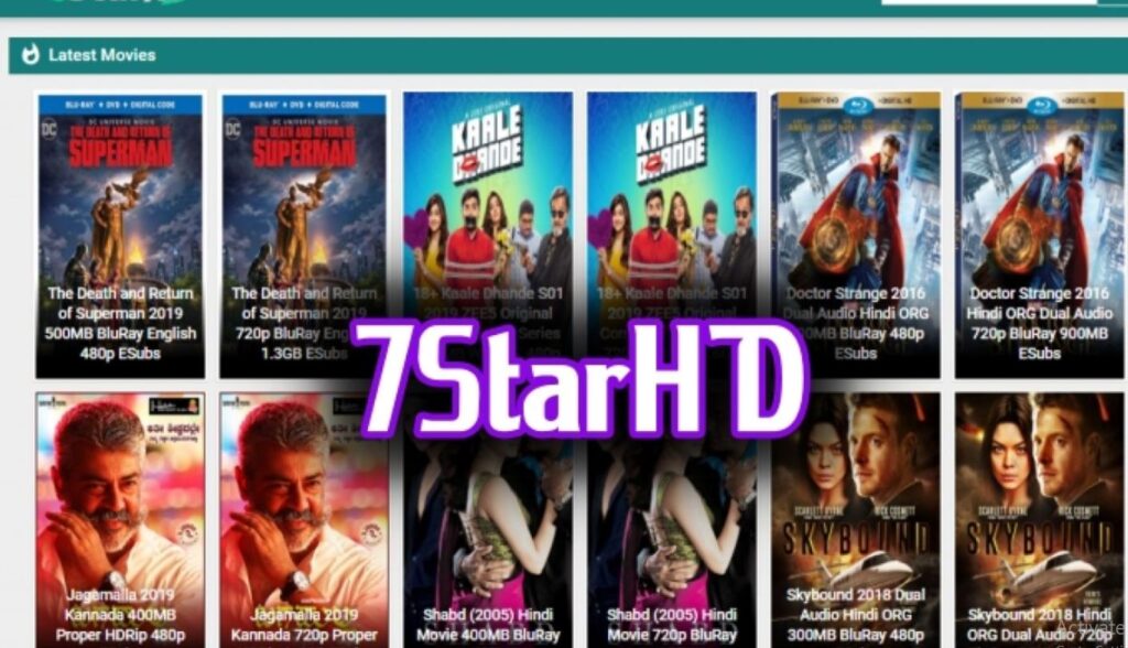 7StarHD – Download Latest Hollywood Bollywood Movies In HD Hindi Dubbed 2020